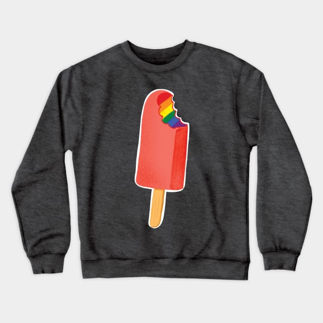 Pride Popsicle LGBTQ flag on a Popsicle Crewneck Sweatshirt by SusanaDesigns